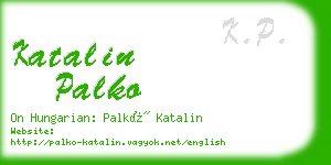 katalin palko business card